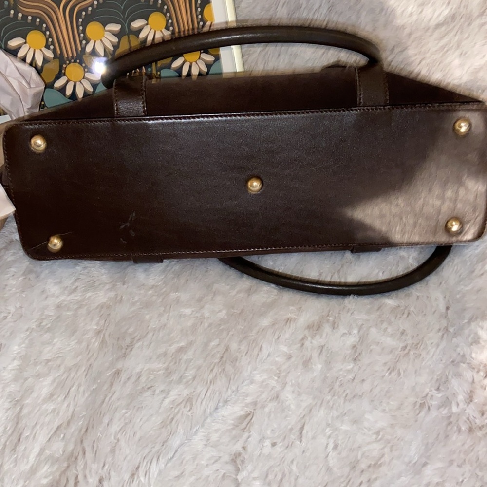 Salvatore Ferragamo Vintage Dark Brown Suede and Leather Shoulder Bag EUC - Picture 12 of 13